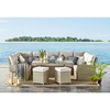 Alaterre Furniture Canaan All-Weather Wicker Outdoor Horseshoe Sectional Sofa with Cushions AWWC01133445CC